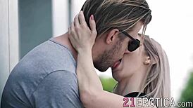 classy blonde babe bent over after steamy blowjob session