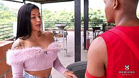 Wow, BBC Worker Pounds Me On Terrace While Husband’s Away - Mariana Martix!