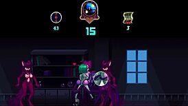 In a haunted house game, a monster with a huge cock humps the anime cartoon character