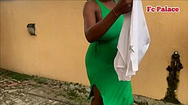 Neighbor Admired in Backyard Seductively