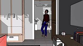 Indian Desi Stepmother Drilled by Stepson in Wild 3D Hentai Scene