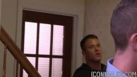 Brandon Wilde pillages Calvin Banks booty with big cock