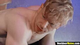 Three hot gay jocks fuck each other in a group bareback session