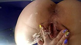 Pees CLOSE UP with Dripping Wet Big Clit in View.