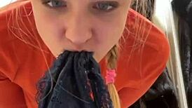 Extreme Public Masturbation: Fingering Shaved Pussy with Vibrator, Close-Up View