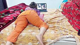 Indian College Girl Watching Porn on Laptop