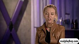 Sexy women dive into a steamy foursome inside a gritty jail cell with wild oral.