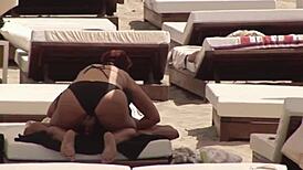 Real Sexy Party Girls and Sluts Dancing at Nightclub Beach Bash