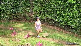 i spy on big ass fitness latina milf running and get so excited