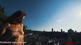 i fuck mia bandini's ass outdoors with cumshot