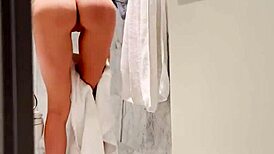 Stepmother and Stepson Share Bed for Tight Double Cock Action in Hotel