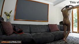 i-i saw this big tits black amateur squirting in african casting!