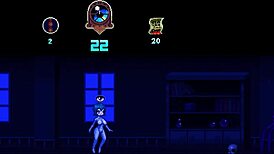 In a haunted house game, a monster with a huge cock humps the anime cartoon character