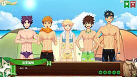 Game Friends Camp Episode 13: Natsumi Fucks Kentaro Hard with Monster Cock in Russian Hentai