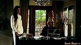 this glamorous babe got pussyfucked hard and jizzed on after a wild scene. everyone watched in awe.