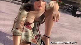 Ecchi fan service in Dead or Alive 5 Ultimate featuring sexy Christie dress
