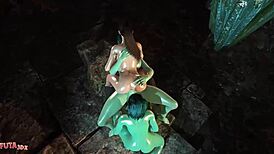 Futa3DX - Tomb Raider Caught in a Wild Spitroast by Cave Trolls