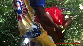 priest succumbs to ebony teen's charm with big black cock in african forest