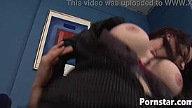 Adorable Brunette Sasha Rose Spreads Legs for Facial Cumshot