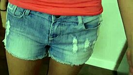 teen amateur pov session with handjob and fingering