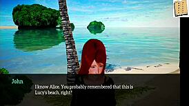 Teen brunette gets bold in family fun