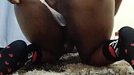 Hey, wanna watch this ebony babe finger herself till she squirts with orgasm?