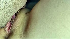 i licked the neighbor's tight pussy and made her cum with close-up cunnilingus