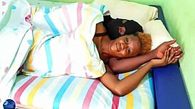 Beautiful girl rides huge black cock in living room 😍