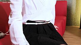 Tranny Beauty Dominates Guy in Fetish Play