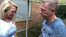 MILF in garden, neighbor's hardcore fuck