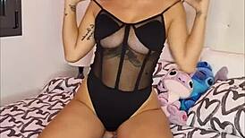 claudia bavel teases neighbor with masturbation