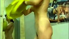 Young brunette teen 18+ masturbates, inserting toys into her wet puffy pussy and nipples.