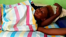 Beautiful girl rides huge black cock in living room 😍