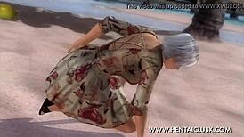 Ecchi fan service in Dead or Alive 5 Ultimate featuring sexy Christie dress