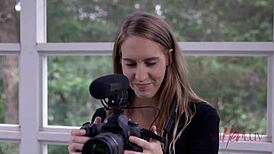 Teasing Oiled Lesbians Scissoring with Big Tits