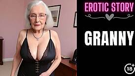 Granny's Hot Friend Seduces Young Guy in Story
