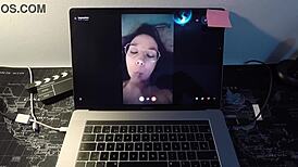 Spanish Milf Fucks Fan On Webcam!