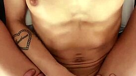 creepy pa caught me on phone, draining cum from that big cock?