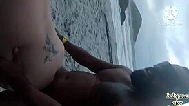 tattooed moreno fucks blonde on sao paulo beach fada mel