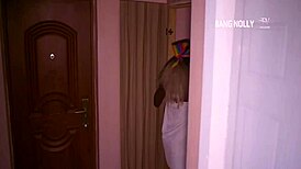 I watch Oga Bang fuck his sexy stepsister with natural tits on parents bed.