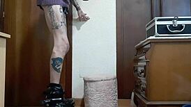 Melvin Official Gay Spanish Solo Masturbation on Skates in Intense Session