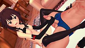 Why is megumin putting on her bikini to fuck in the inn, hentai version?