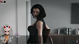 ms denvers - ep 20 anime teacher in torn stockings and short skirt.