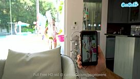 I caught Paige Owens being slutty at home