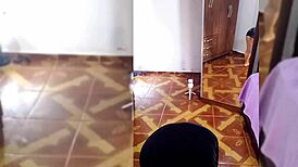 mirella delic does a sexy personalized striptease, ripping clothes off.