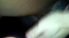 Ebony Wife Takes Monster Cock in Pussy and Blowjob
