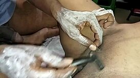 clean kajal pubic hair with dirty hindi voice