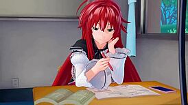 Koneko e Xenovia fazem ação lésbica na loucura NTR de HS DXD