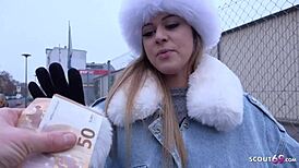 Hell yeah, German scout grabs sweet Latina Bella for rough banging in Berlin streets!