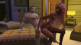 Nicki m rides the cock of a lucky fan in 3d hentai